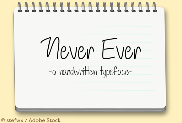 Never Ever: A Charming Handwritten Font for Editorial Projects