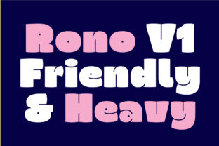 Rono Typeface: A Heavy and Friendly Font for Cheerful Craft Branding