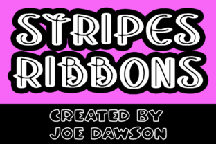 Stripes and Ribbons Typeface: A Retro-Romantic Editorial Choice